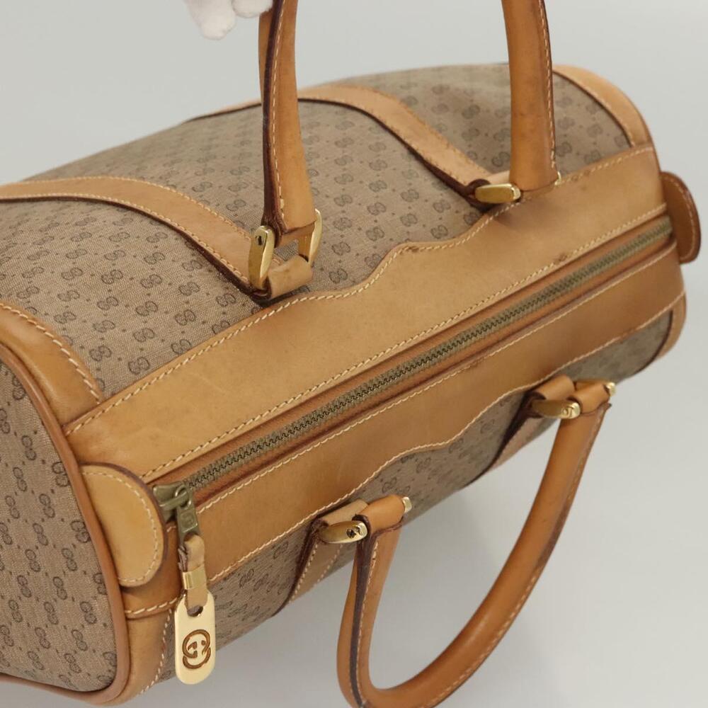 GUCCI Micro GG Supreme Hand Bag Pvc Beige Gold - Picture 6 of 16